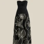Vestido Carioca - Negro Bordado
