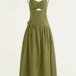 Vestido Carioca - Verde Botanique 3D