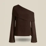 The Off shoulder Blouse - Marrón