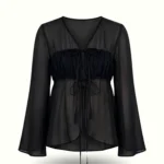 The Ripple Blouse - Negro