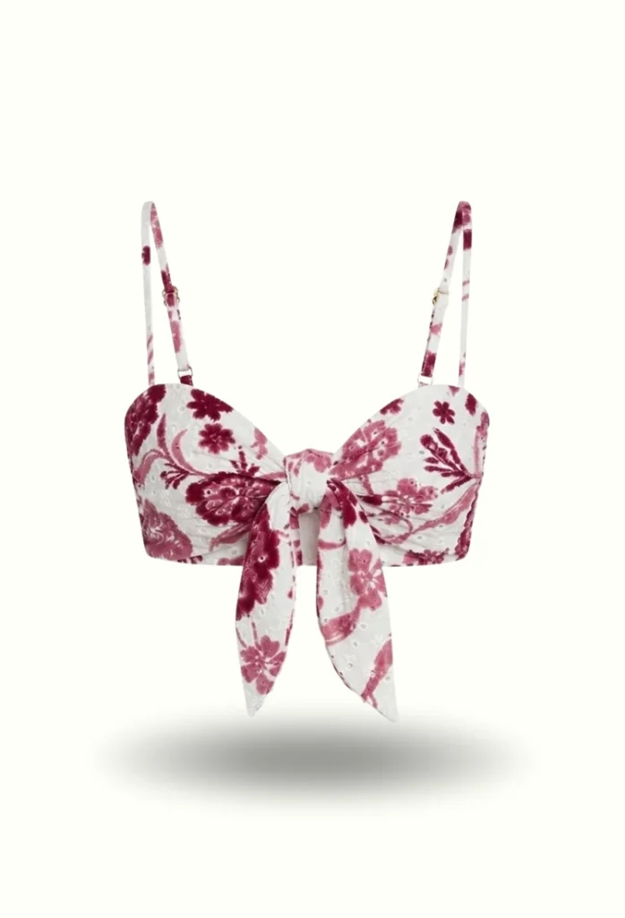 Top Salerno - Fucsia Floreado